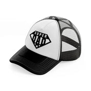 superdad black and white trucker hat