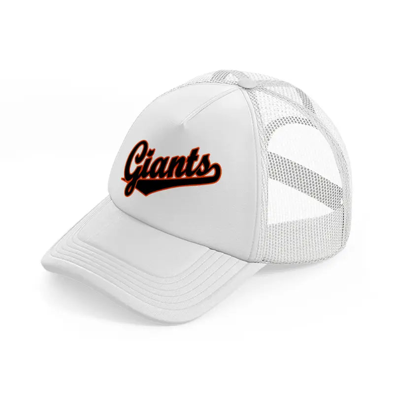 giants supporter white trucker hat