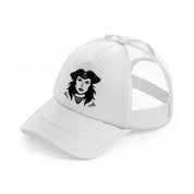 lady pirate-white-trucker-hat