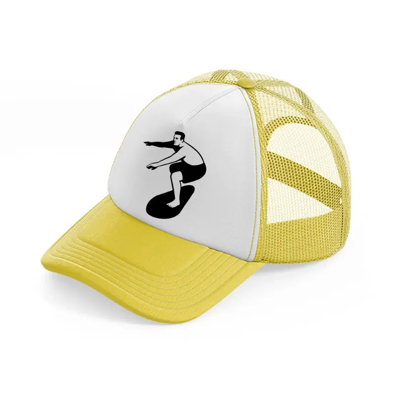 surfing surfer-yellow-trucker-hat