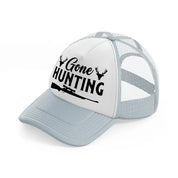 gone hunting guns-grey-trucker-hat
