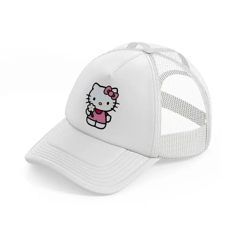 hello kitty flower-white-trucker-hat