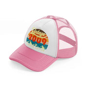 vintage 2009 limited edition-pink-and-white-trucker-hat