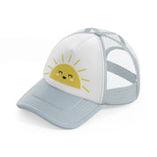 sunny face-grey-trucker-hat