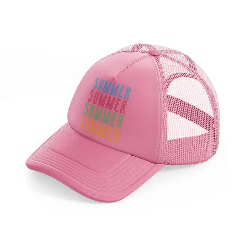 summer multi-pink-trucker-hat