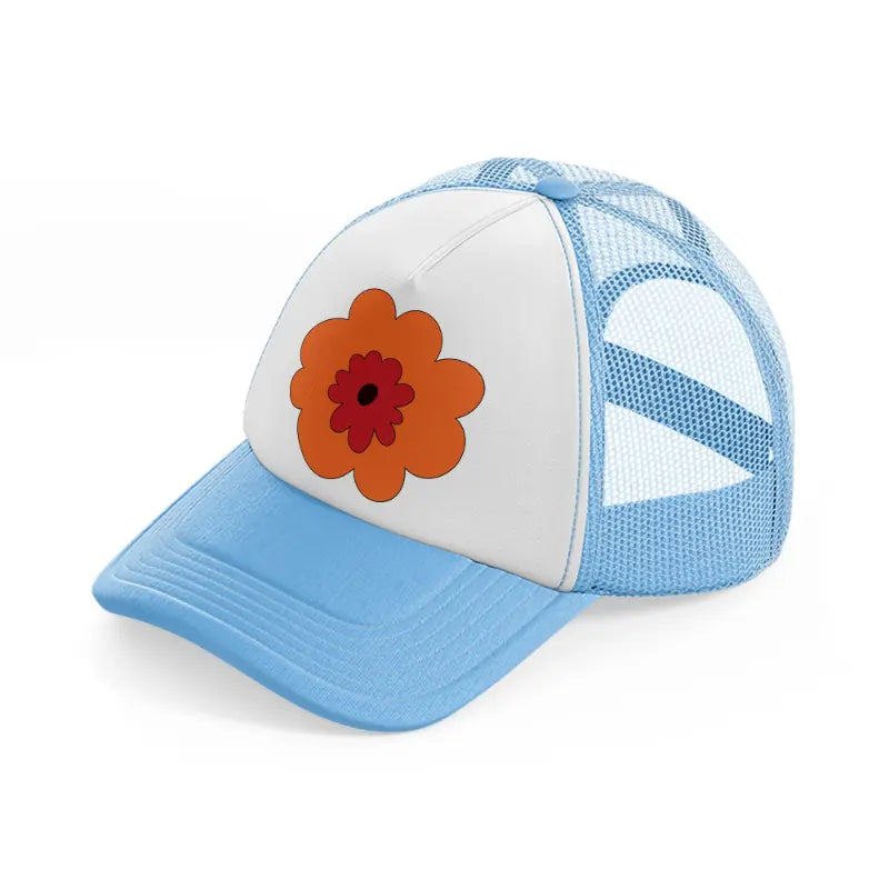 floral elements-35-sky-blue-trucker-hat