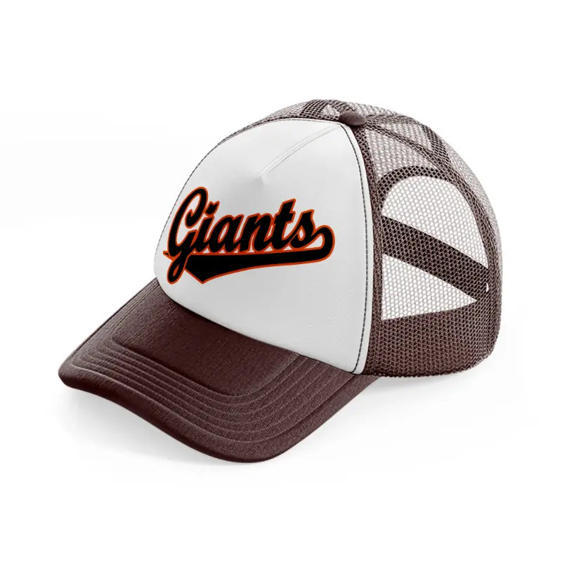 giants supporter brown trucker hat