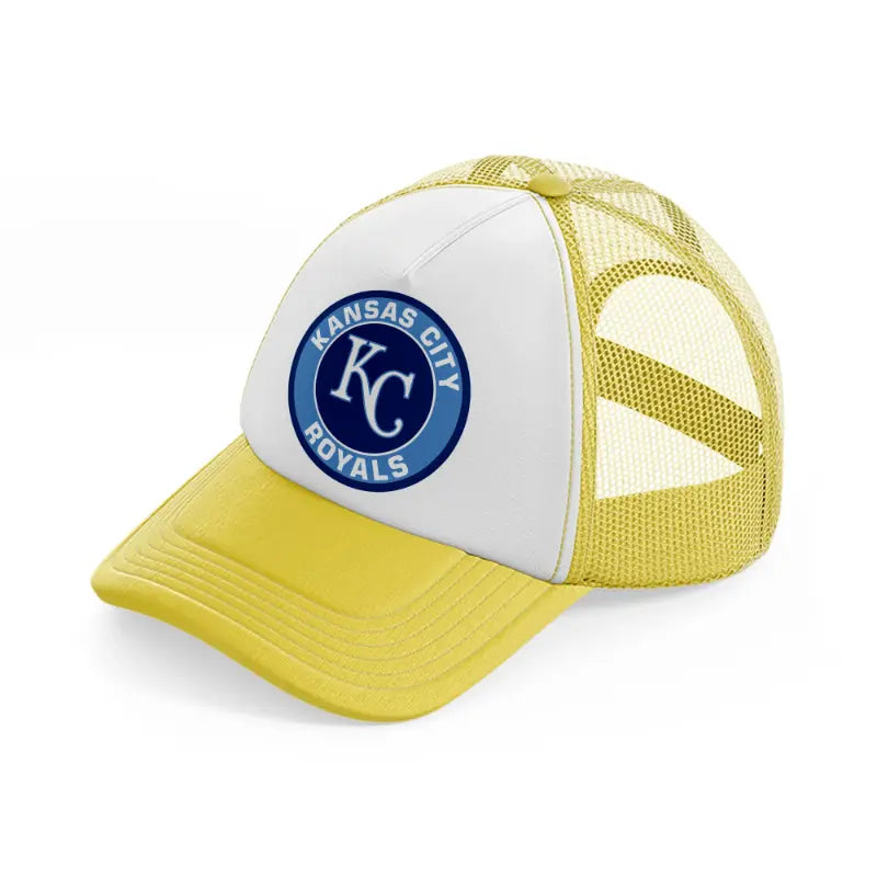kansas city royals badge-yellow-trucker-hat
