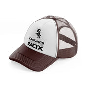 chicago white sox logo-brown-trucker-hat