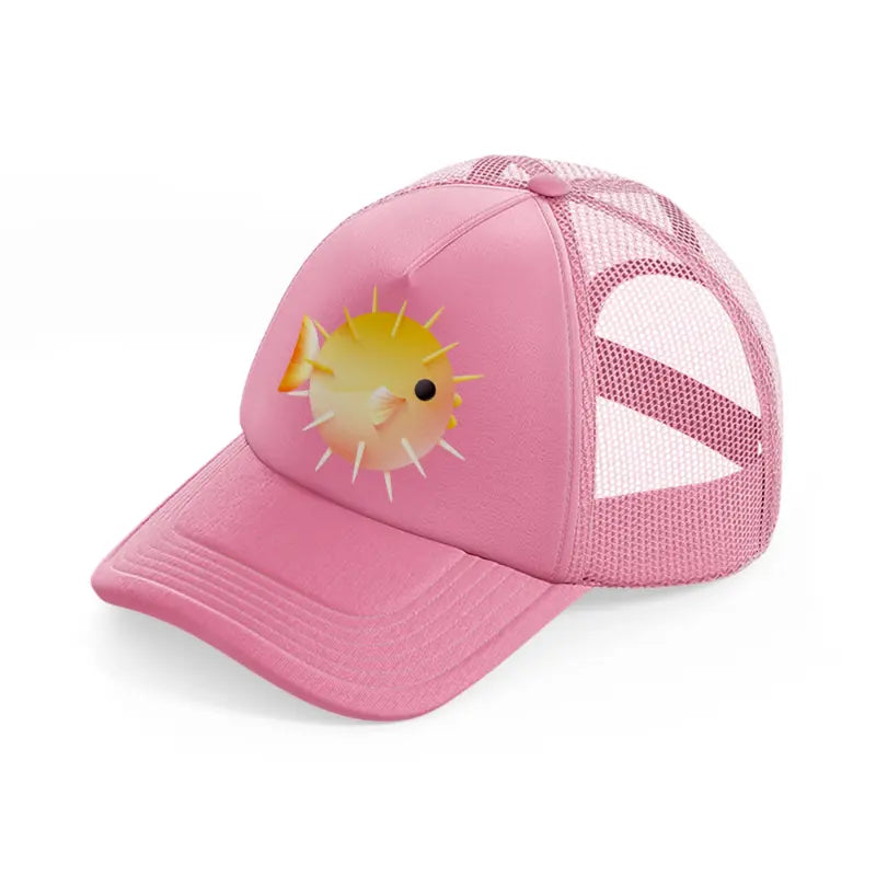 puffer-fish-pink-trucker-hat