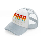 papa rainbow-grey-trucker-hat