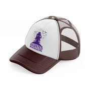 haunted mansion brown trucker hat