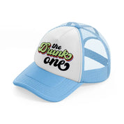 the drunk one-sky-blue-trucker-hat