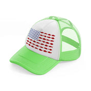 usa fish flag-lime-green-trucker-hat