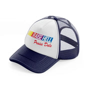 Raise Hell Praise Dale navy-blue-and-white Trucker Hat