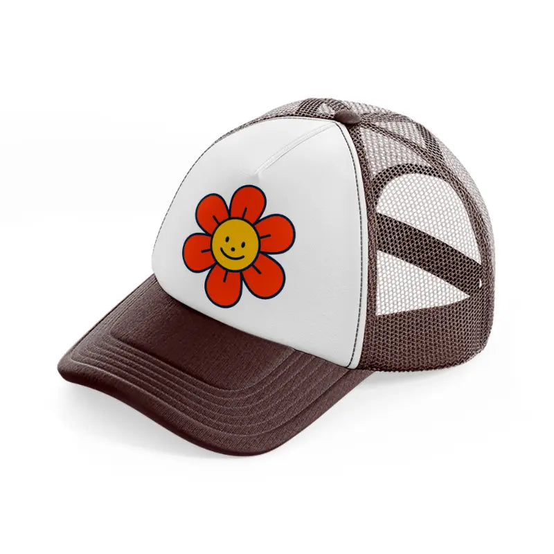 flower-brown-trucker-hat