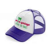 palm springs before the rings purple trucker hat