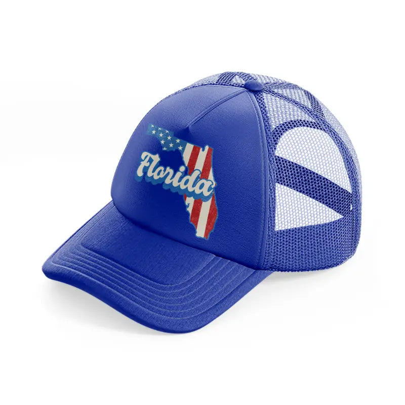 florida flag-blue-trucker-hat