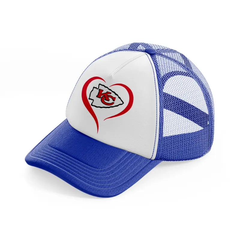kansas city chiefs lover-blue-and-white-trucker-hat