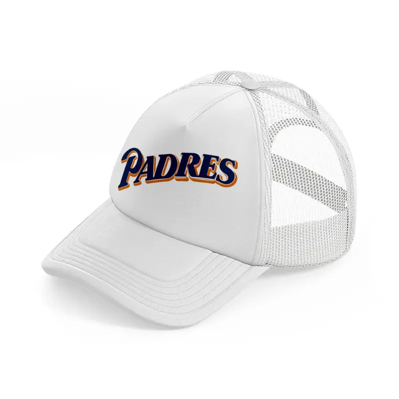 padres minimalist-white-trucker-hat
