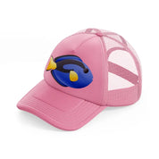 blue-tang-fish-pink-trucker-hat