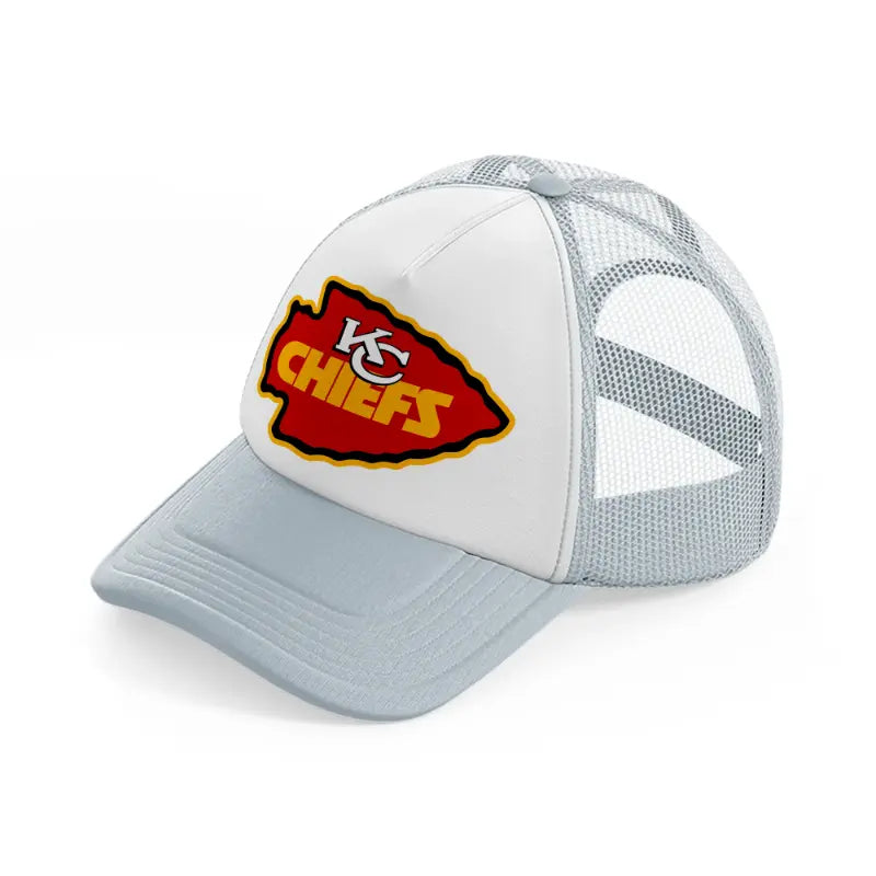 kc chiefs-grey-trucker-hat