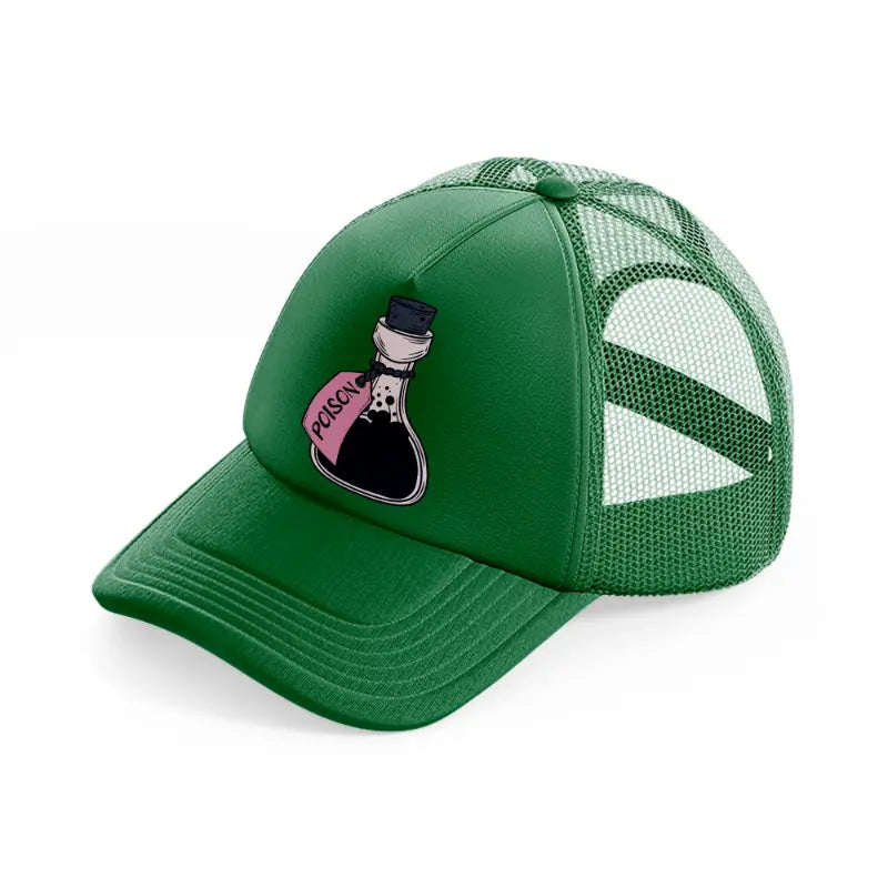 poison bottle green trucker hat