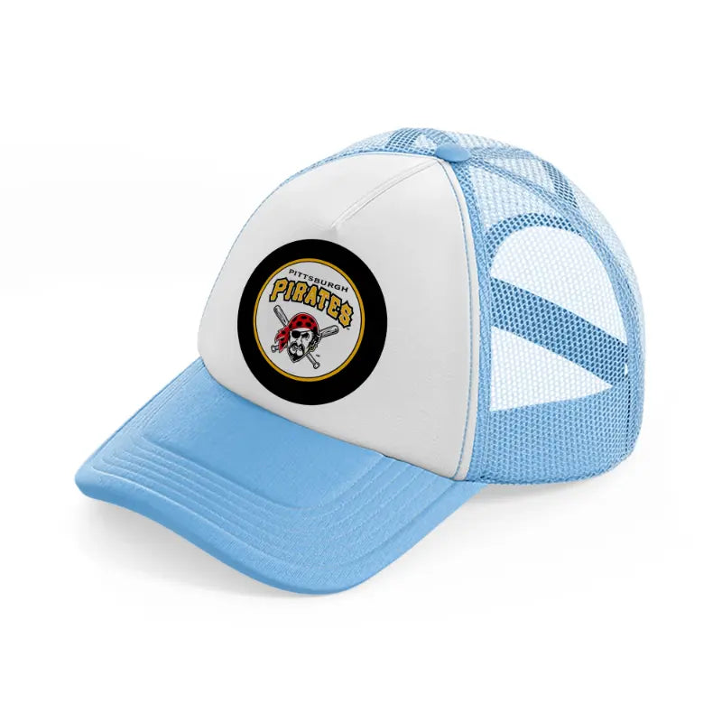 pittsburgh pirates badge-sky-blue-trucker-hat