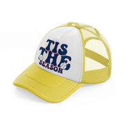 tis the season blue-yellow-trucker-hat