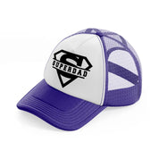 super dad logo-purple-trucker-hat