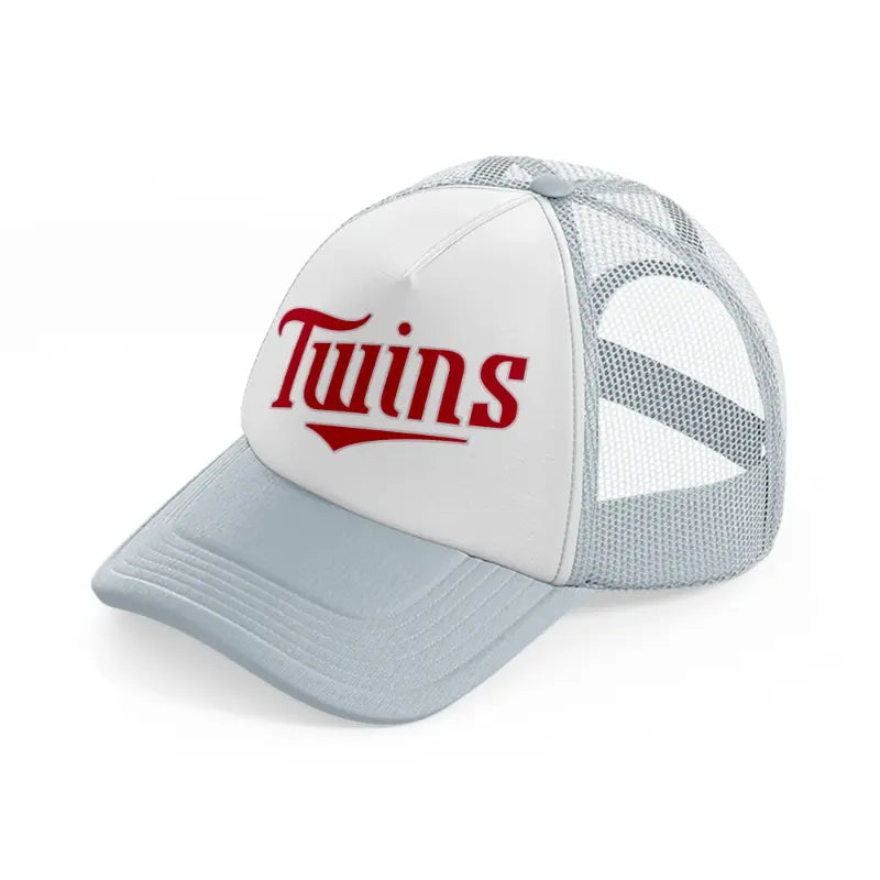 twins logo-grey-trucker-hat
