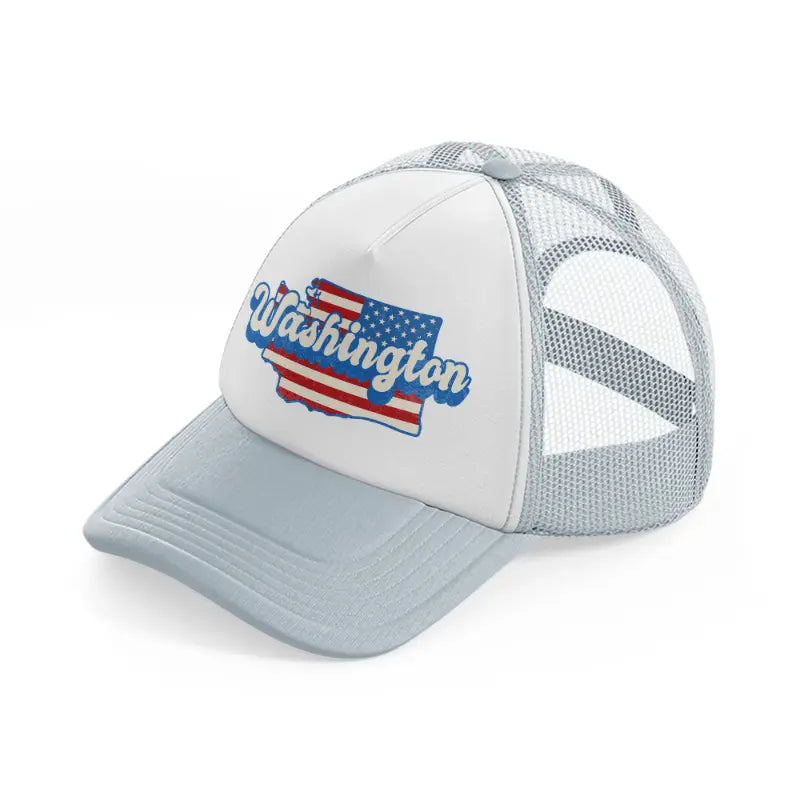 washington flag-grey-trucker-hat