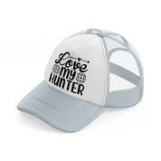 love my hunter grey trucker hat