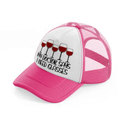 my doctor says i need glasses-neon-pink-trucker-hat