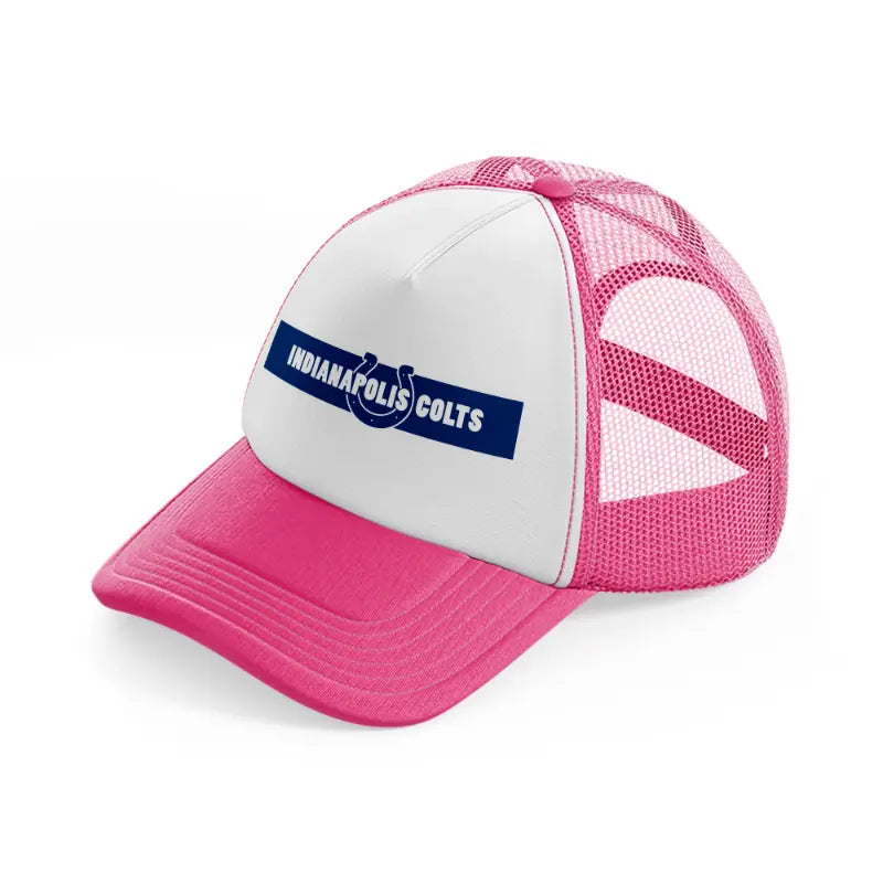 indianapolis colts wide-neon-pink-trucker-hat