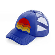 sun waves blue trucker hat