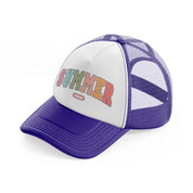 summer 2024 purple trucker hat