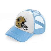 new orleans saints helmet-sky-blue-trucker-hat
