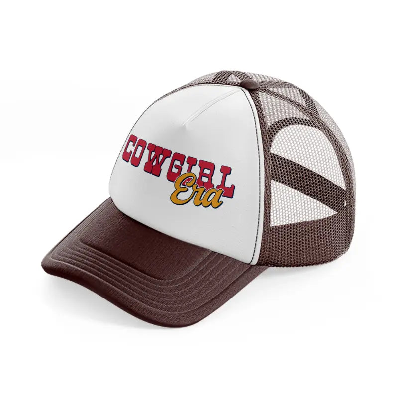 cowgirl era-brown-trucker-hat