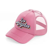 los angeles pink trucker hat