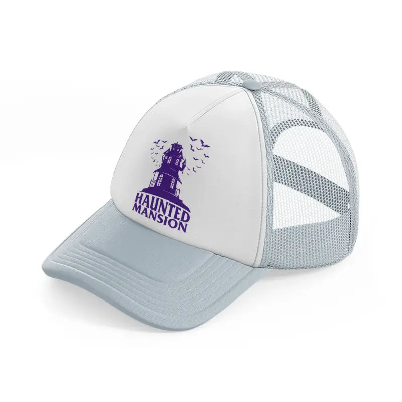 haunted mansion grey trucker hat