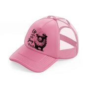 life is better with sheep-pink-trucker-hat