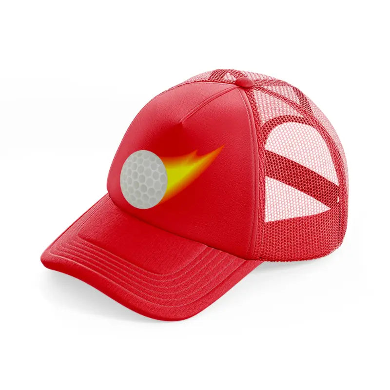 golf ball fire-red-trucker-hat