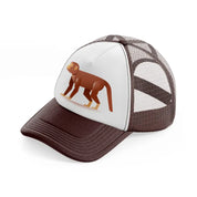 015 monkey brown trucker hat