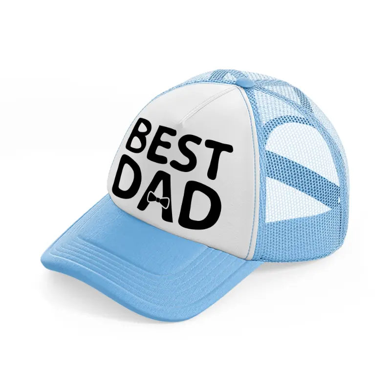 best dad bow-sky-blue-trucker-hat