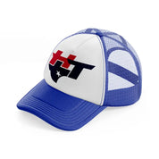 houston texans artwork-blue-and-white-trucker-hat