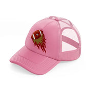 49ers american football ball on fire-pink-trucker-hat