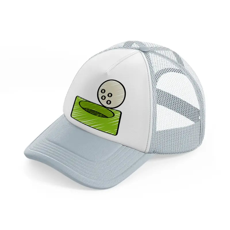 golf hole ball-grey-trucker-hat
