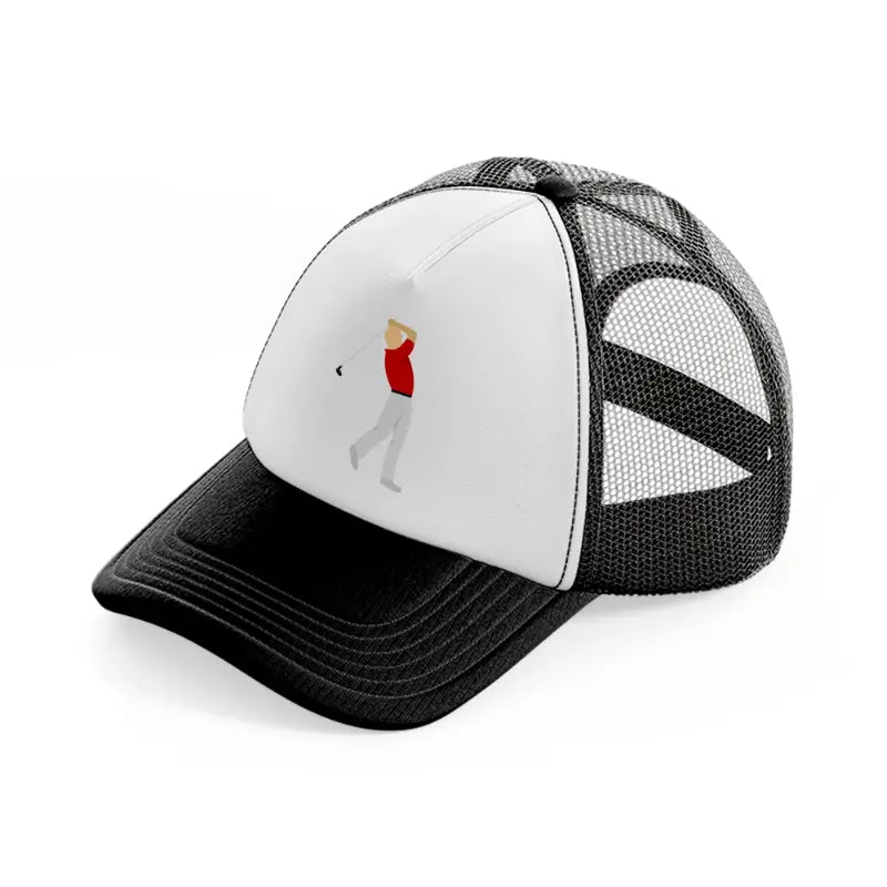 player red-black-and-white-trucker-hat