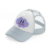 smiley cloud-grey-trucker-hat